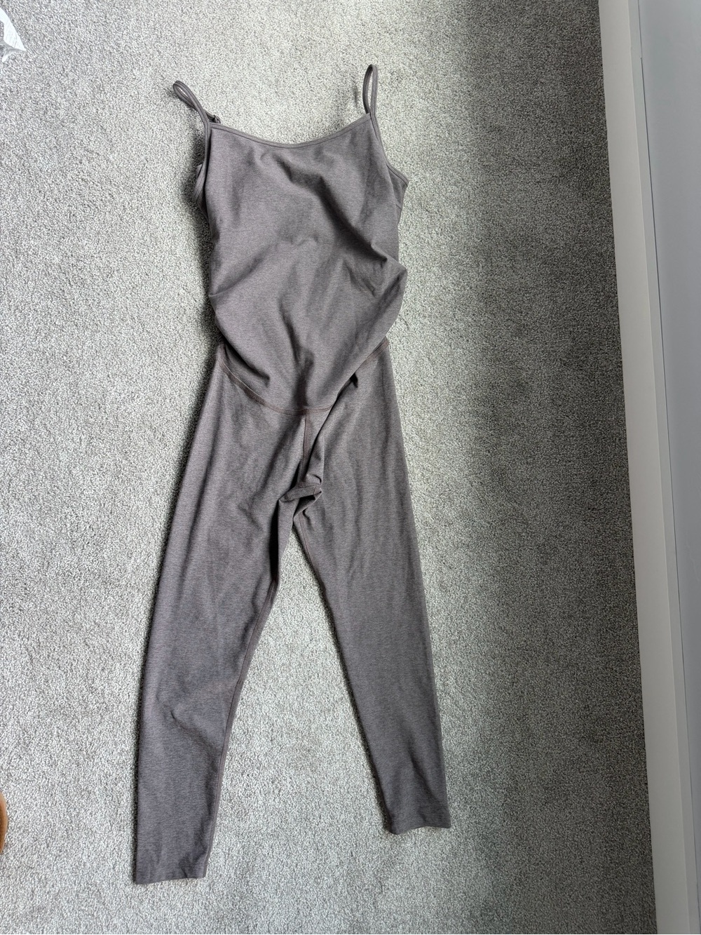 Beyond Yoga Charcoal Slim-Strap Jumpsuit - Never worn